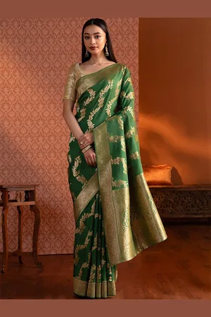 Taneira Paisley Woven Design Zari Saree