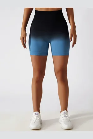 LULU & SKY Women Ombre Dyed Slim Fit High-Rise Yoga Sports Shorts