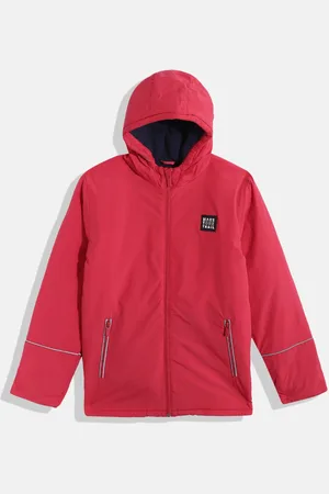 Indian Terrain Boys Water Resistant Padded Jacket with Patchwork Detail