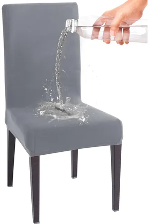 HOKIPO Grey Water Resistant Stretchable Chair Cover
