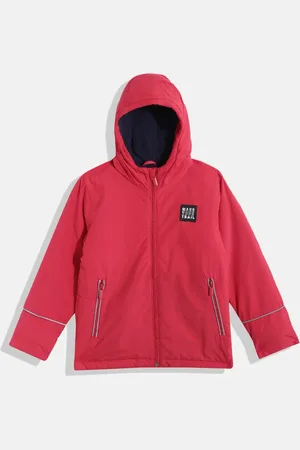 Indian Terrain Boys Water Resistant Padded Jacket with Patchwork Detail