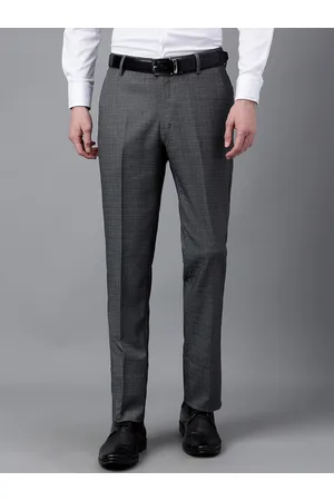 Richlook Men Checked Mid-Rise Slim Fit Formal Trousers