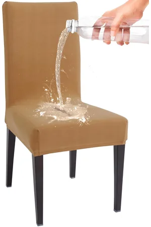 HOKIPO Camel Brown Water Resistant Chair Cover