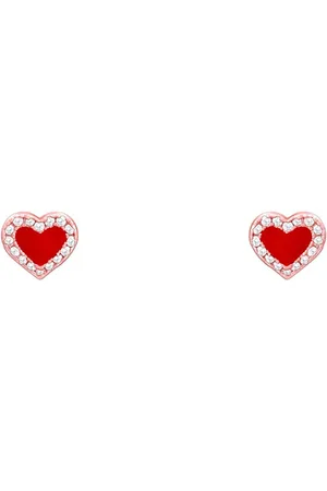 GIVA 92.5 Sterling Silver Rose Gold-Plated Heart Watch Pins