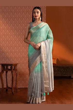 Taneira Colourblocked Zari Saree