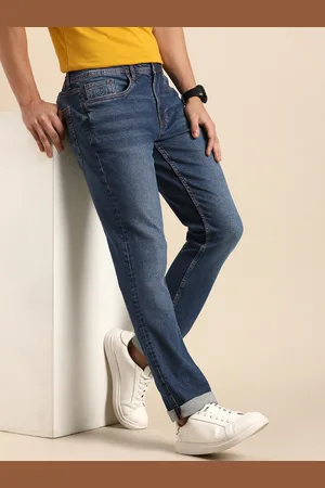 Being Human Men Slim Straight Fit Mid Rise Heavy Fade Stretchable Jeans