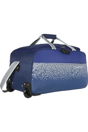 LAVIE Unisex Blue & Grey Printed Wheel Cabin Size Duffel Bag