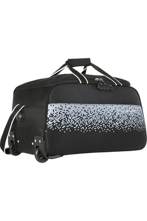 LAVIE Unisex Pixel Wheels Printed Cabin-Sized Trolley Duffle Bag 45L