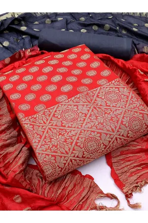 MANVAA Ethnic Motifs Banarasi Woven Design Unstitched Dress Material