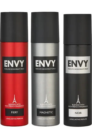 Envy Men Set Of 3 Long-Lasting No Gas Deodorant - Fiery 115g + Noir 99g + Magnetic 115g