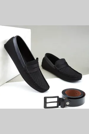 Duke Men Textured Round Toe Penny Loafers