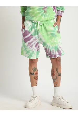 The Bear House Men Tie and Dye Pure Cotton Shorts
