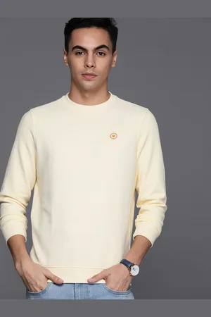 Louis Philippe Textured Round Neck Sweatshirt