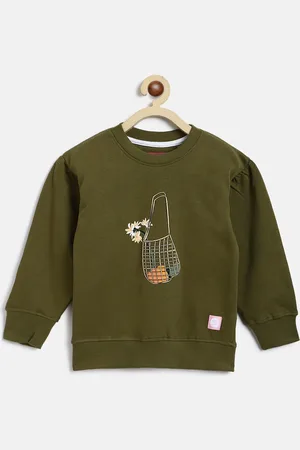TALES & STORIES Girls Graphic Printed Pullover Sweatshirt