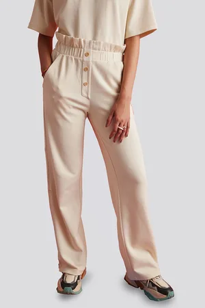 Muvazo Women Custom Straight Fit High-Rise Cotton Trousers
