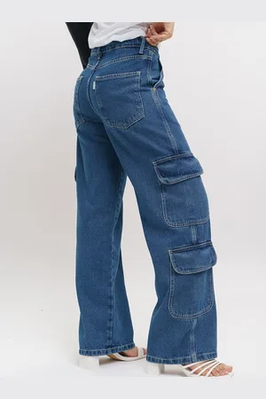 FREAKINS Women Straight Fit High Rise Clean Look Pure Cotton Jeans