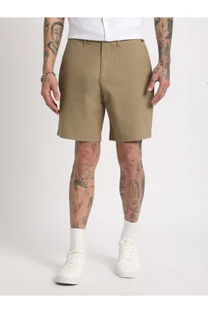 The Bear House Men Mid Rise Cotton Chino Shorts