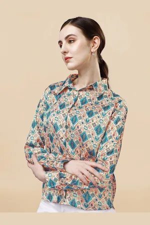 Mirchi Fashion Relaxed Ethnic Motifs Printed Satin Casual Shirt
