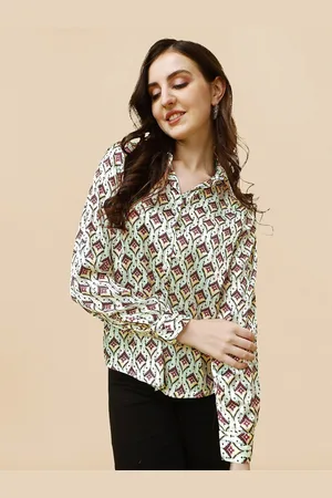 Mirchi Fashion Relaxed Ethnic Motifs Printed Satin Casual Shirt