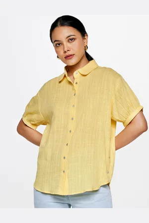 AND Puff Sleeves Shirt Style Top