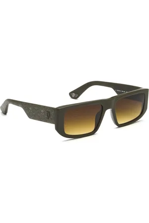 Police Men Rectangle Sunglasses with UV Protected Lens SPLL13K5573MSG