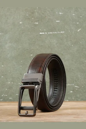 Teakwood Leathers Men Textured Leather Belt