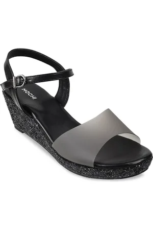 All Things Mochi Open Toe Wedge with Laser Cuts