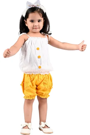 BAESD Girls Shoulder Straps Top with Shorts