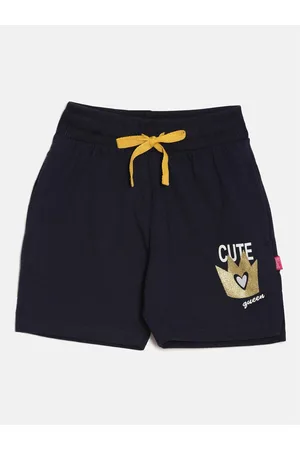 DIXCY SCOTT Girls Mid Rise Graphic Printed Cotton Shorts