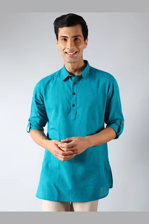 Fabindia Abstract Printed Slim Fit Cotton Kurta