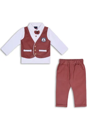 Wish Karo Boys Shirt with Trousers & Waistcoat