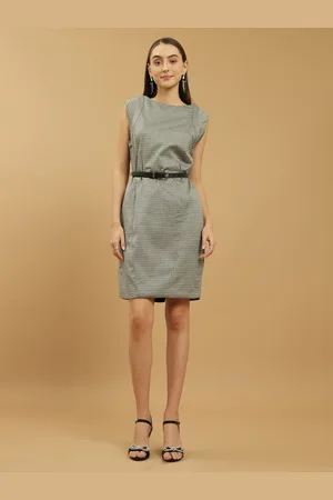 BEATNIK Printed Belted Sheath Dress