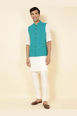 Fabindia Ethnic Motif Printed Cotton Nehru Jacket