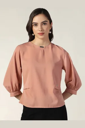 BEATNIK Round Neck Satin Top