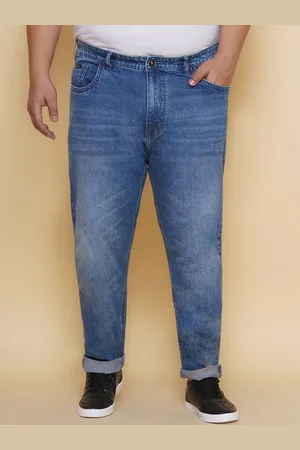 John Pride Men Plus Size Clean Look Light Fade Stretchable Jeans