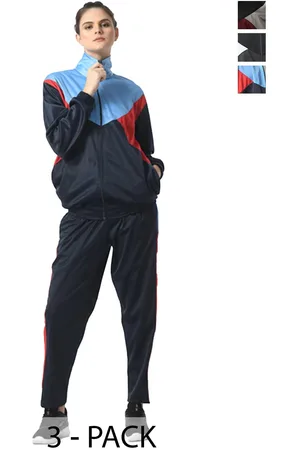 BAESD Pack of 3 Colorblocked Mock Collar Tracksuits