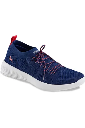 NEEMANS Men Round Toe Textured Lace-Up Sneakers