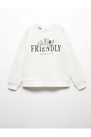 MANGO Girls 101 Dalmatians Printed Pure Cotton Sweatshirt