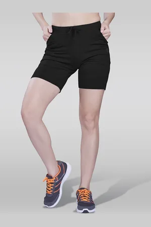 LAASA  SPORTS Women Slim Fit Mid Rise Dri-FIT Cotton Sports Shorts