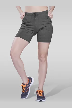 LAASA  SPORTS Women Slim Fit Mid Rise Dri-FIT Cotton Sports Shorts