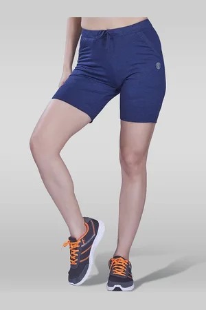 LAASA  SPORTS Women Slim Fit Mid Rise Dri-FIT Cotton Sports Shorts