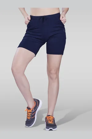 LAASA  SPORTS Women Slim Fit Mid Rise Dri-FIT Cotton Sports Shorts