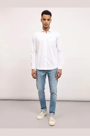 Lee Slim Fit Spread Collar Long Sve Pocket Cotton Casual Shirt