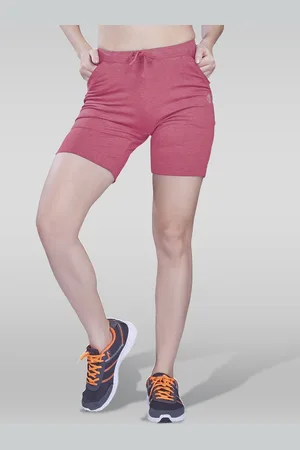 LAASA  SPORTS Women Slim Fit Mid Rise Dri-FIT Cotton Sports Shorts