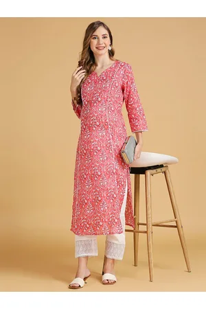 MomToBe Floral Printed Maternity Kurta