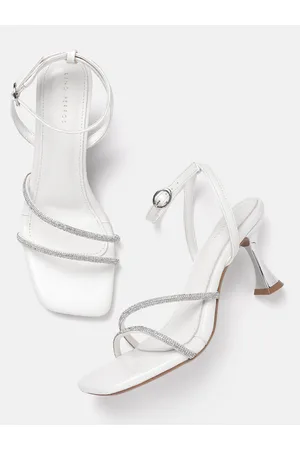 Lino Perros Rhinestones Embellished Mid-Top Party Slim Heels