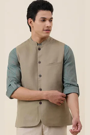 Fabindia Woven Slim Fit Nehru Jacket