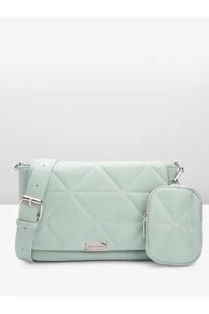 Lino Perros Geometric Textured Structured Sling Bag with Quilted Detail