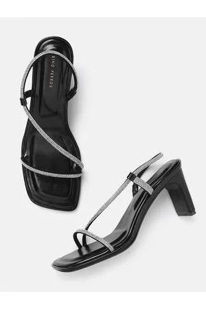 Lino Perros Rhinestones Embellished Party Block Heels