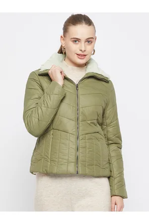 Buy MADAME Solid Polyester Blend Turtle Neck Women's Casual Jacket |  Shoppers Stop